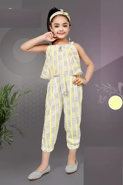 Elegant Self Pattern Jumpsuits For Girls