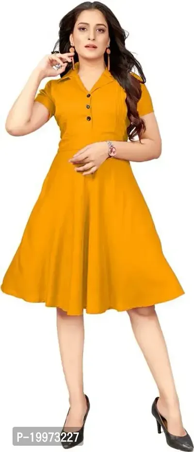 Stylish Yellow Four Way Cotton Dresses For Women
