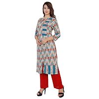 Women's Printed Straight Multiolcor Rayon Kurta Bottom Set-thumb2