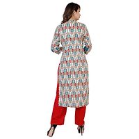 Women's Printed Straight Multiolcor Rayon Kurta Bottom Set-thumb3