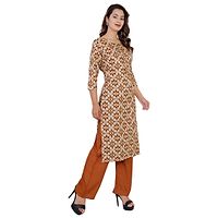 Women's Printed Straight Multiolcor Rayon Kurta Bottom Set-thumb1