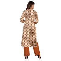 Women's Printed Straight Multiolcor Rayon Kurta Bottom Set-thumb3