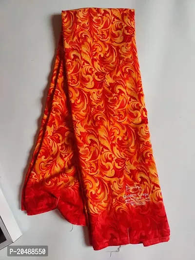 Elegant  Cotton Blend Saree with Blouse piece For Women
