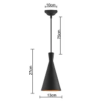 Ercole Cone Design Antique Black Hanging Light for Homr Decor (Bulb not Included, Bulbs Not Included)-thumb3