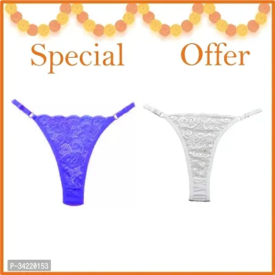 PANTY LACE G STRING THONG PANTY PACK OF 2 FOR WOMEN brief-thumb0