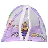 Laddu Gopal Luxury Bed Mosquito Net with Pillow/Machardani for Krishna Ji (Color  Design As Per Available) Size 8*9 Pack of 1-thumb3