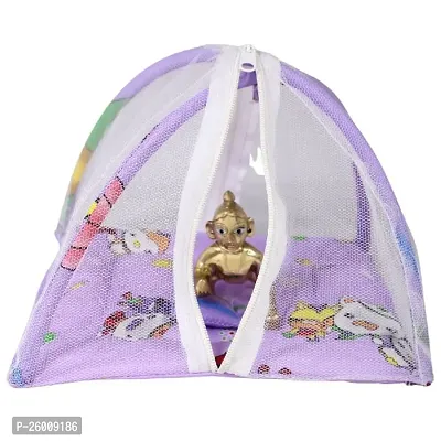 Laddu Gopal Luxury Bed Mosquito Net with Pillow/Machardani for Krishna Ji (Color  Design As Per Available) Size 8*9 Pack of 1-thumb4