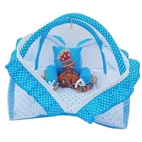 Laddu Gopal Luxury Bed Mosquito Net with Pillow/Machardani for Krishna Ji (Color  Design As Per Available) Size 8*9 Pack of 1-thumb2