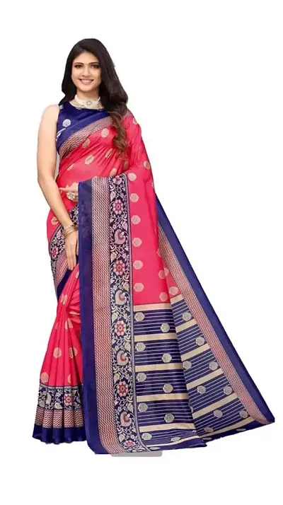 Spacekart Women's Silk Saree with Unstitched Blouse