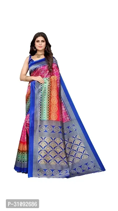 Beautiful Art Silk Blue Woven Design  Saree with Blouse piece For Women-thumb0