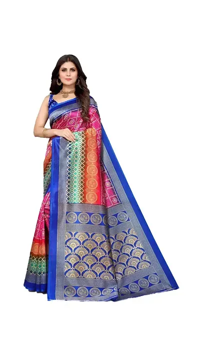 Spacekart Women's Silk Saree with Unstitched Blouse Piece