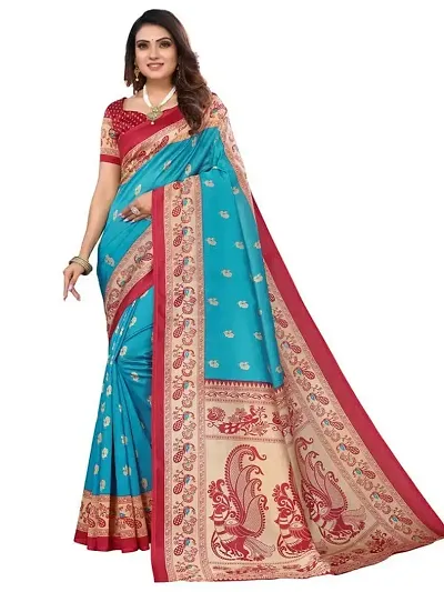 Alluring Art Silk Saree with Blouse piece