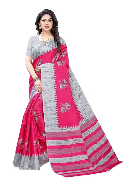 Stylish Khadi Silk Saree with Blouse piece For Women