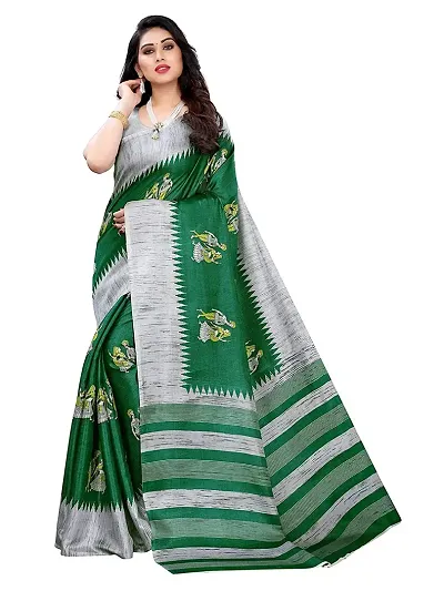 Stylish Art Silk Saree With Blouse Piece For Women