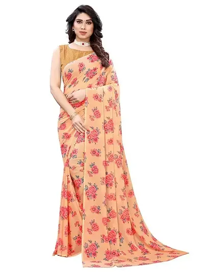 Beautiful Georgette Saree With Blouse Piece