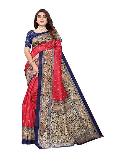 Beautiful Art Silk Jacquard Saree with Blouse piece