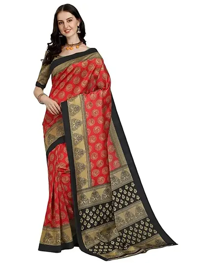 Spacekart Women's Art Silk Saree with Unstitched Blouse