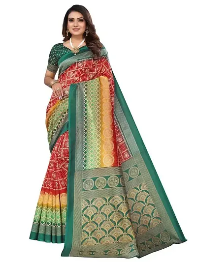 Sttylish Women Banarasi Silk Saree with Blouse Piece