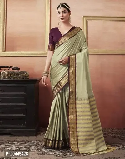 Self Design Kanjivaram Jacquardnbsp;Sarees With Blouse Piece