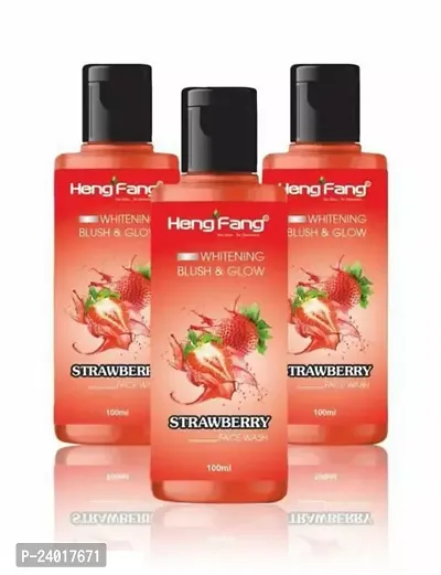 Glow Whitening Strawberry Facewash For Women-Pack Of 3