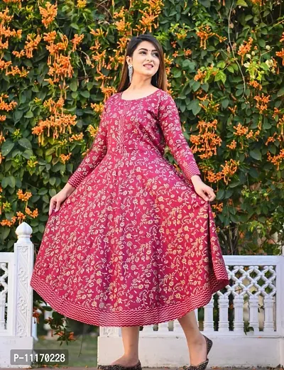Rayon discount anarkali kurtis