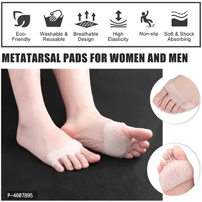 Premium Quality 1 Pair Silicone Gel Metatarsal Sore Ball Forefoot Cushion Pads Pain Relief Breathable Protector Foot Care Pads Ball of Foot.-thumb3