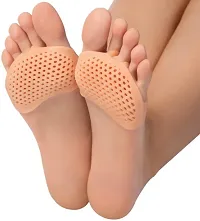 Premium Quality 1 Pair Silicone Gel Metatarsal Sore Ball Forefoot Cushion Pads Pain Relief Breathable Protector Foot Care Pads Ball of Foot.-thumb1