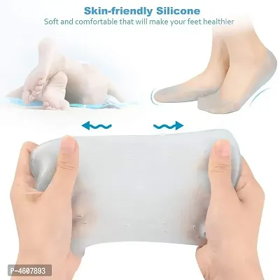 Premium Quality 1 Pair High Quality Anti Slip Silicone Moisturizing Gel Heel Socks Like Cracked Foot Skin Care Protector Feet Massager Foot Pain Relief.-thumb3