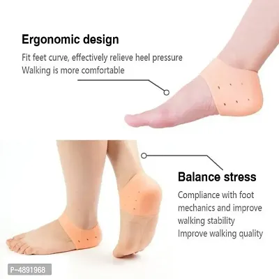 Silicon Gel Heel Pad Socks For Dry, Hard And Cracked Heels Repair-thumb2