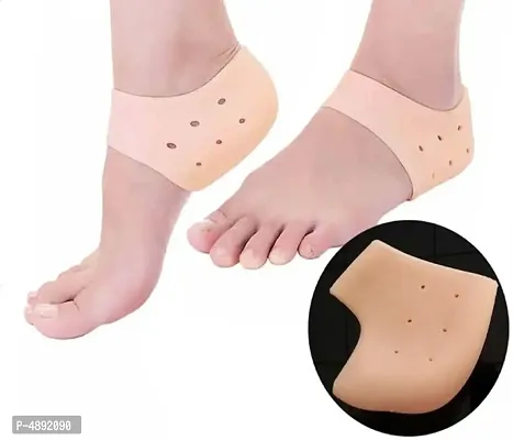 Silicone Gel Anti Heel Crack Pad Socks For Pain Relief For Men And Women-thumb0