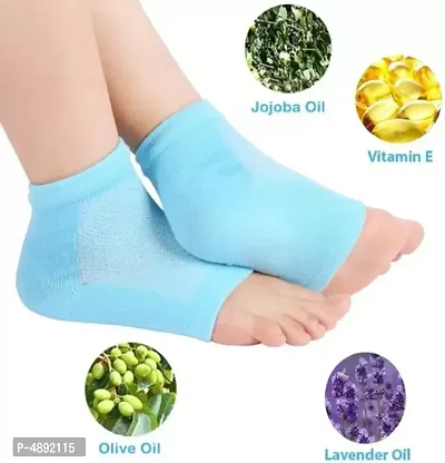 Silicon Gel Heel Socks For Heel Repair - Pain Relief-thumb0