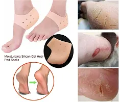 Combo of Silicone Gel Heel Socks  Metatarsal Sore Ball Forefoot Cushion Pads(One Pair Each)-thumb1