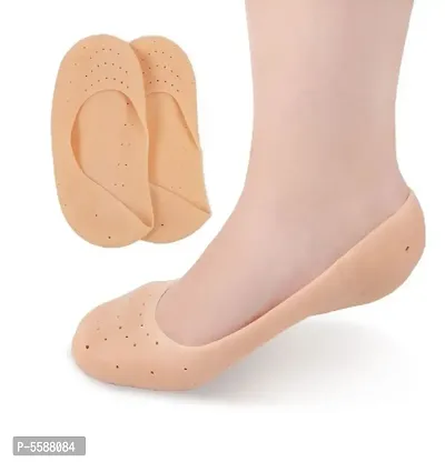 1Pair of Anti Slip Silicone Moisturizing Gel Heel Socks-thumb0