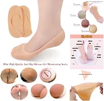 Combo Of Silicon Gel Heel Socks and Full Heel Protector-thumb2