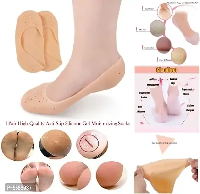 Combo Of Silicon Gel Heel Socks and Full Heel Protector-thumb3