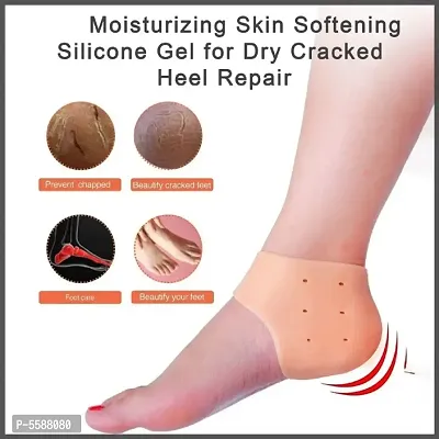 1Pair of Unisex Vented Moisturizing Silicone Gel Heel Socks-thumb4