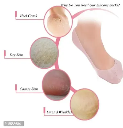 1Pair of Anti Slip Silicone Moisturizing Gel Heel Socks-thumb2