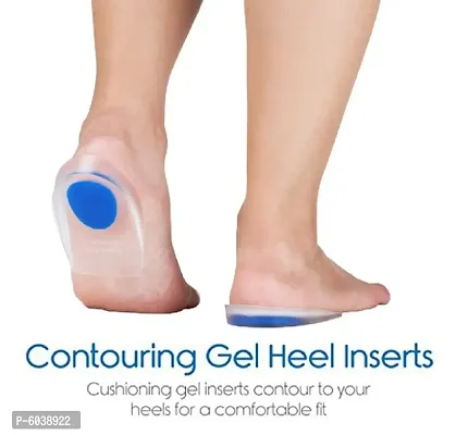 1 Pair Silicone Gel Insoles Heel Plantar Fasciitis Heel Cushion Pain Absorption Heel Pads Relief Shock For Callus Corns Bone Random Color Wellness And Pharma