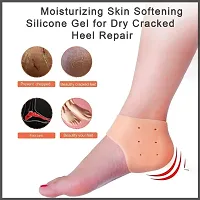 Combo of Unisex Vented Moisturizing Silicone Gel Heel Socks And Spa Vented Moisturising Gel Heel Socks (Random Color)-thumb1