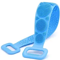 Bath Brush Washer| Body Back Scrubber| Double Side Bathing Brush For Deep Cleaning, Dead Skin Removal Belt For Showers (Multicolor, Pack of 1)-thumb2