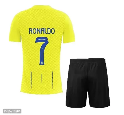 Sports Football Team New Home Kit Jersey Cristiano Ronaldo 7 with Shorts (Kids,Boys,Men)(Small 36) Multicolour-thumb2