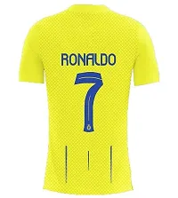 Sports Ronaldo 7 Football Home Jersey Yellow 2023-24 (Kids,Boys,Men)(13-14Years)-thumb2