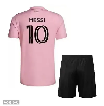 Messi 10 Pink Football Home Jersey with Shorts 2023/2024 for Men  Boys(12-13Years)-thumb2