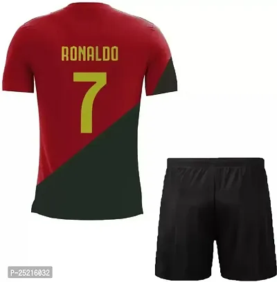 Cristiano Ronaldo 7 Red Football Home Jersey with Shorts 2022/2023 for Boys  Kids(14-15Years)-thumb0