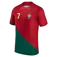 Ronaldo Tshirt - Sports Soccer Football Portugal Jersey Ronaldo 7 Home Kit Jersey T-Shirt (Kid's, Boy's  Men) (X-Large 42) Multicolour-thumb1