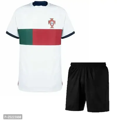 Cristiano Ronaldo 7 Home Football Official Tshirt with Shorts 2022/2023 (Boys  Kids)(13-14Years,Multicolor_08)-thumb0