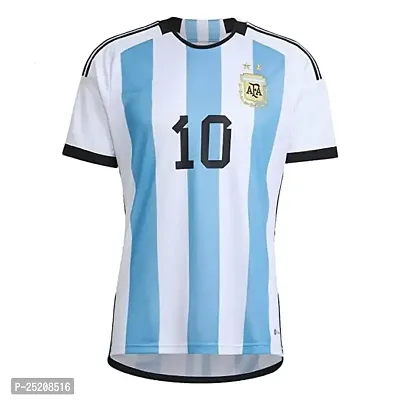 Sports Polyester Messi Football Jersey T-Shirt for (Kids,Boys  Mens)(11-12Years) Multicolour-thumb2