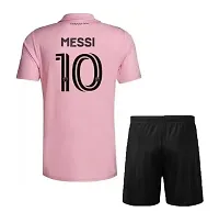 Messi 10 Pink Football Home Jersey with Shorts 2023/2024 for Men  Boys(Medium 38)-thumb1