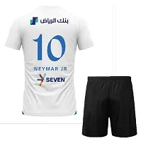 Neymar Jr 10 Football New Team Away Jersey Tshirt with Black Shorts 2023/2024 (Kids,Boys,Men)(8-9Years)-thumb1