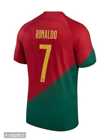 Sports Soccer Football Portugal Jersey Ronaldo 7 Home Kit Jersey T-Shirt for (Kid's, Boy's  Men) (7-8Years) Multicolour-thumb3